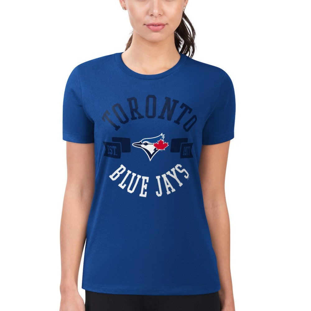 Toronto Blue Jays G-III 4Her by Carl Banks Women's Super-Slim Fit Lightweight City Graphic T-Shirt - Royal