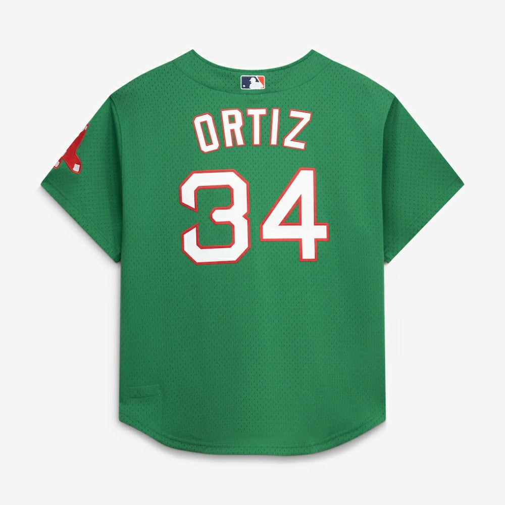 David Ortiz Boston Red Sox Cooperstown Collection Mesh Batting Practice Jersey - Kelly Green | Mitchell & Ness