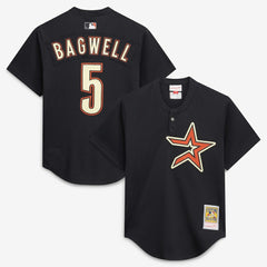 Jeff Bagwell Houston Astros Authentic Batting Practice Jersey - Black | Mitchell & Ness