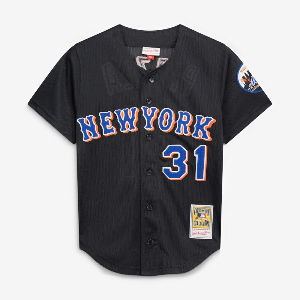 Mike Piazza New York Mets Cooperstown Collection 2000 Batting Practice Jersey - Black | Mitchell & Ness