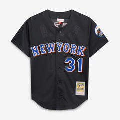 Mike Piazza New York Mets Cooperstown Collection 2000 Batting Practice Jersey - Black | Mitchell & Ness