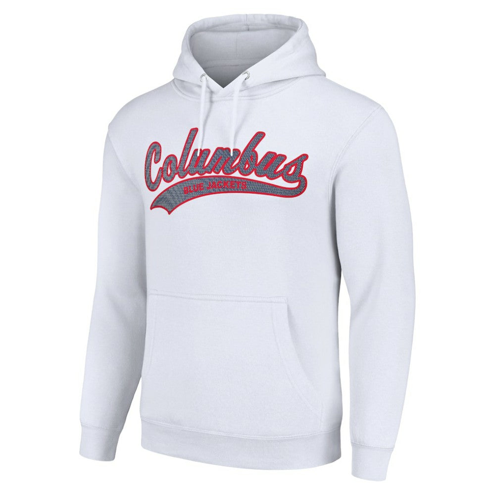 Columbus Blue Jackets Starter Tailsweep Fleece Tri-Blend Pullover Hoodie