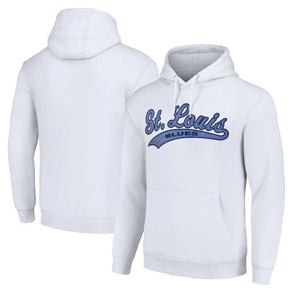 St. Louis Blues Starter Tailsweep Fleece Tri-Blend Pullover Hoodie