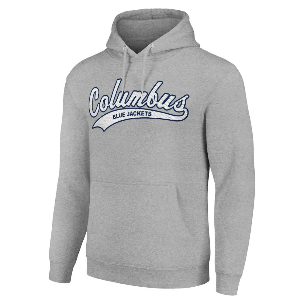 Columbus Blue Jackets Starter Tailsweep Fleece Tri-Blend Pullover Hoodie