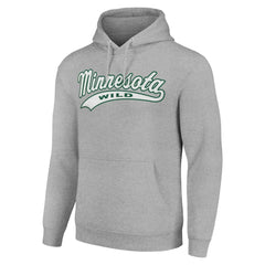 Minnesota Wild Starter Tailsweep Fleece Tri-Blend Pullover Hoodie