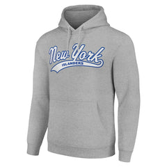 New York Islanders Starter Tailsweep Fleece Tri-Blend Pullover Hoodie