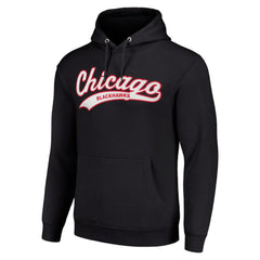Chicago Blackhawks Starter Tailsweep Fleece Tri-Blend Pullover Hoodie