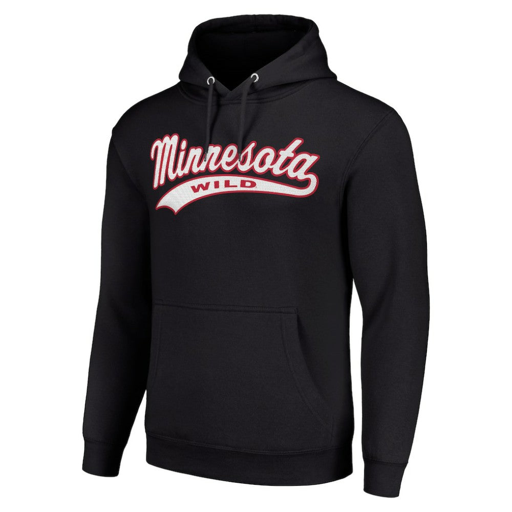 Minnesota Wild Starter Tailsweep Fleece Tri-Blend Pullover Hoodie