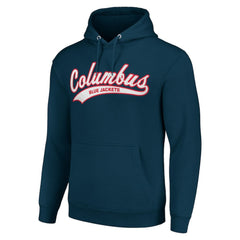 Columbus Blue Jackets Starter Tailsweep Fleece Tri-Blend Pullover Hoodie