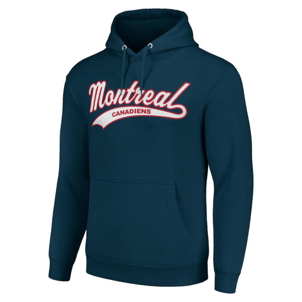 Montreal Canadiens Starter Tailsweep Fleece Tri-Blend Pullover Hoodie