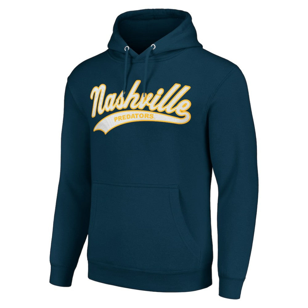 Nashville Predators Starter Tailsweep Fleece Tri-Blend Pullover Hoodie