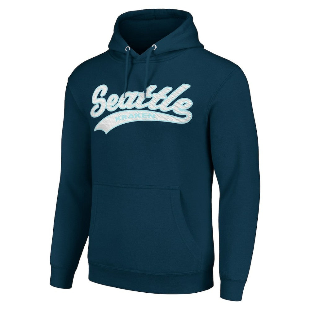 Seattle Kraken Starter Tailsweep Fleece Tri-Blend Pullover Hoodie