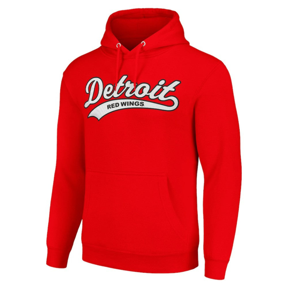 Detroit Red Wings Starter Tailsweep Fleece Tri-Blend Pullover Hoodie