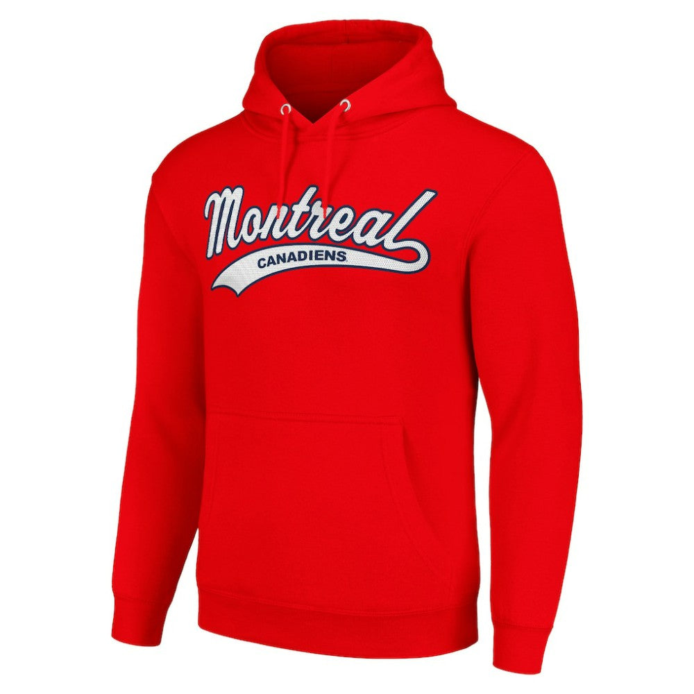 Montreal Canadiens Starter Tailsweep Fleece Tri-Blend Pullover Hoodie