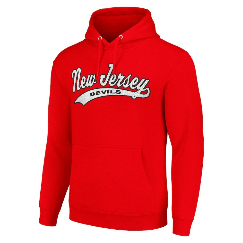 New Jersey Devils Starter Tailsweep Fleece Tri-Blend Pullover Hoodie