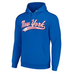New York Rangers Starter Tailsweep Fleece Tri-Blend Pullover Hoodie