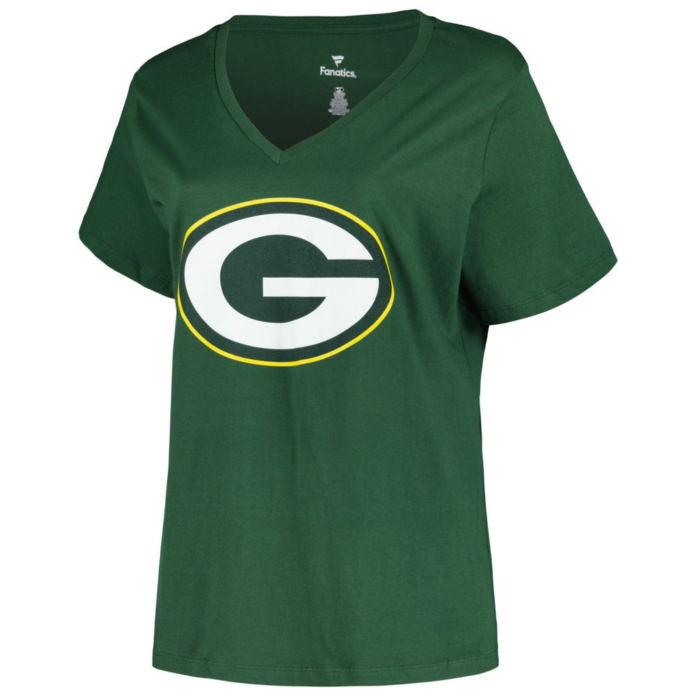 NFL Green Bay Packers Jordan Love  Women's Plus Size Name & Number V-Neck T-Shirt