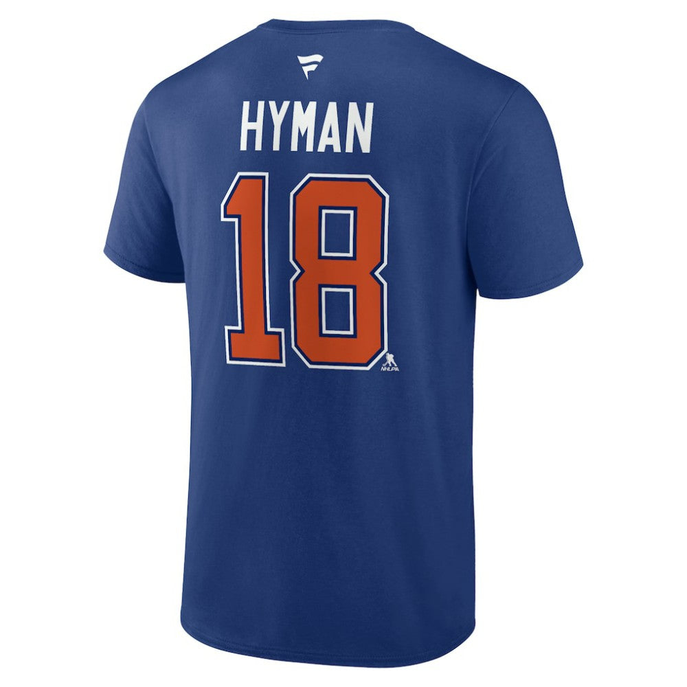Zach Hyman Edmonton Oilers Fanatics Authentic Stack Name & Number T-Shirt
