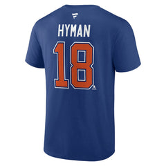 Zach Hyman Edmonton Oilers Fanatics Authentic Stack Name & Number T-Shirt