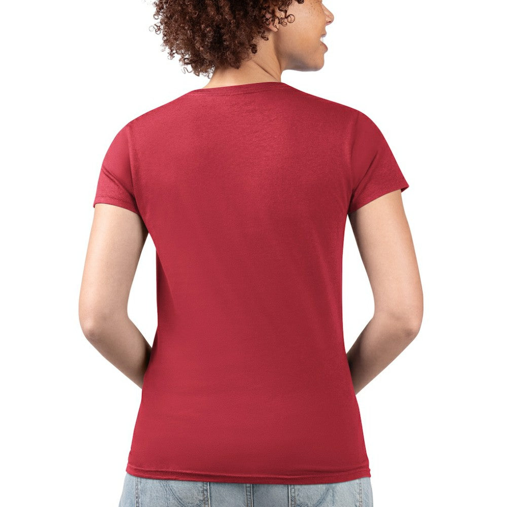 Boston Red Sox G-III 4Her by Carl Banks Women's Super-Slim Fit Lightweight City Graphic V-Neck T-Shirt - Red