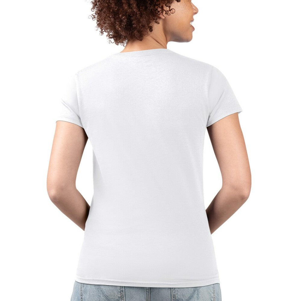 Chicago Cubs G-III 4Her by Carl Banks Women's Super-Slim Fit Lightweight City Graphic V-Neck T-Shirt - White
