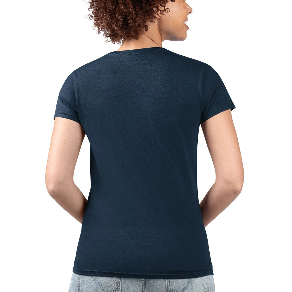 Los Angeles Angels G-III 4Her by Carl Banks Women's Super-Slim Fit Lightweight City Graphic V-Neck T-Shirt - Navy