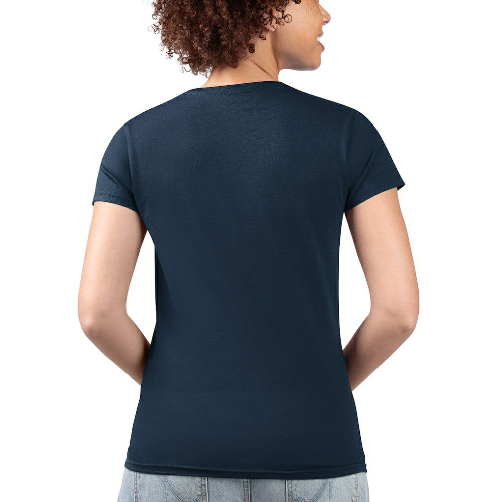 Tampa Bay Rays G-III 4Her by Carl Banks Women's Super-Slim Fit Lightweight City Graphic V-Neck T-Shirt - Navy