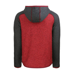 New York Yankees Cutter & Buck Stars & Stripes Mainsail Sweater-Knit Full-Zip Hoodie - Heather Red/Heather Charcoal