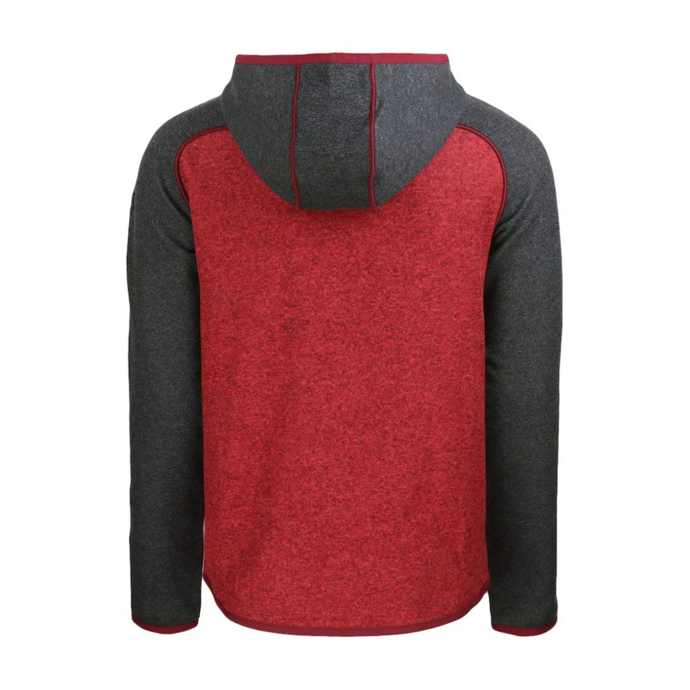 Philadelphia Phillies Cutter & Buck Stars & Stripes Mainsail Sweater-Knit Full-Zip Hoodie - Heather Red/Heather Charcoal
