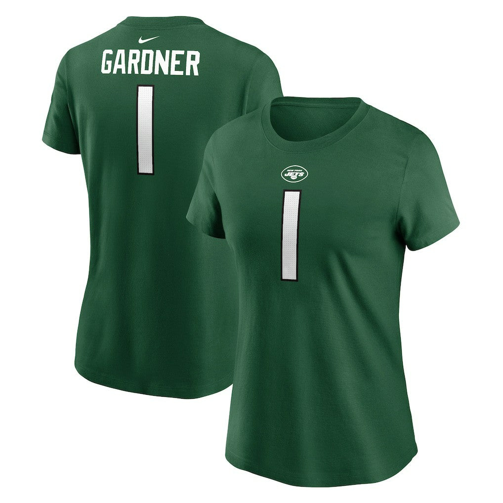 NFL New York Jets Sauce Gardner  Women's Player Name & Number T-Shirt