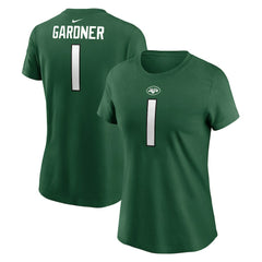 NFL New York Jets Sauce Gardner  Women's Player Name & Number T-Shirt