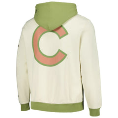 Chicago Cubs Color Pop Pullover Hoodie - Cream/Green | New Era