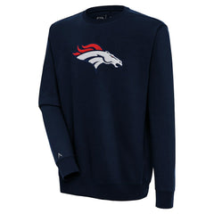 NFL Denver Broncos Antigua Victory Crewneck Pullover Sweatshirt
