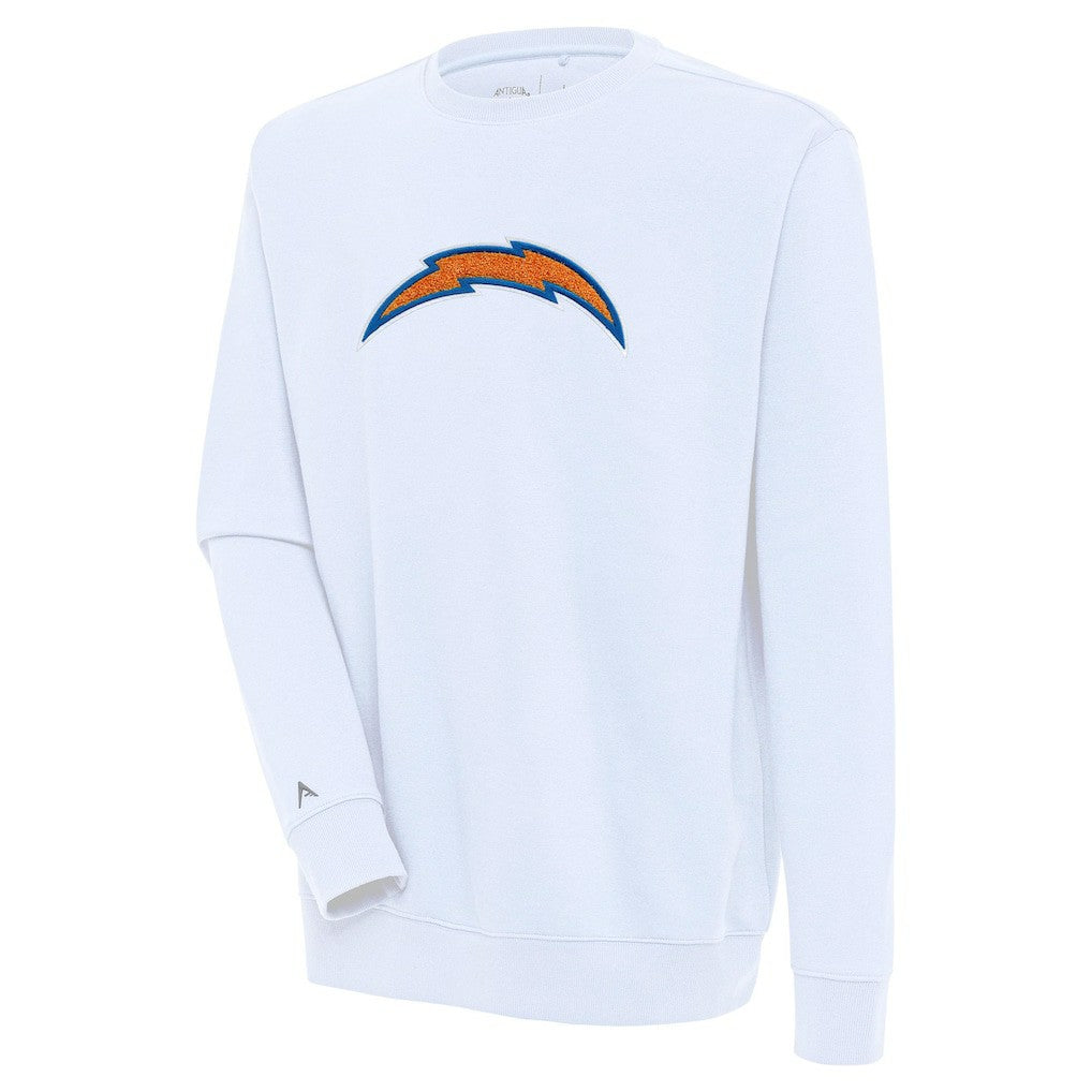 NFL Los Angeles Chargers Antigua Victory Crewneck Pullover Sweatshirt