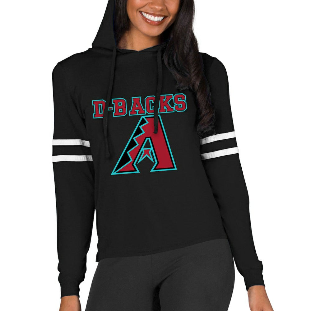 Arizona Diamondbacks Concepts Sport Women's Marathon Lightweight Lounge Pullover Hoodie - Black