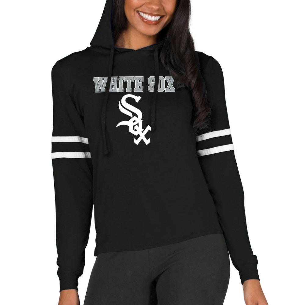 Chicago White Sox Concepts Sport Women's Marathon Lightweight Lounge Pullover Hoodie - Black