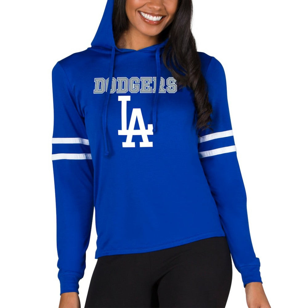 Los Angeles Dodgers Concepts Sport Women's Marathon Lightweight Lounge Pullover Hoodie - Royal