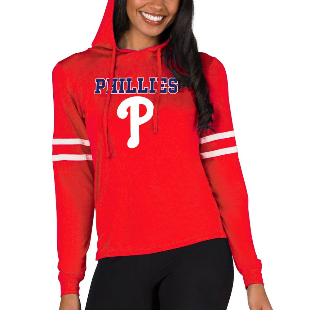 Philadelphia Phillies Concepts Sport Women's Marathon Lightweight Lounge Pullover Hoodie - Red