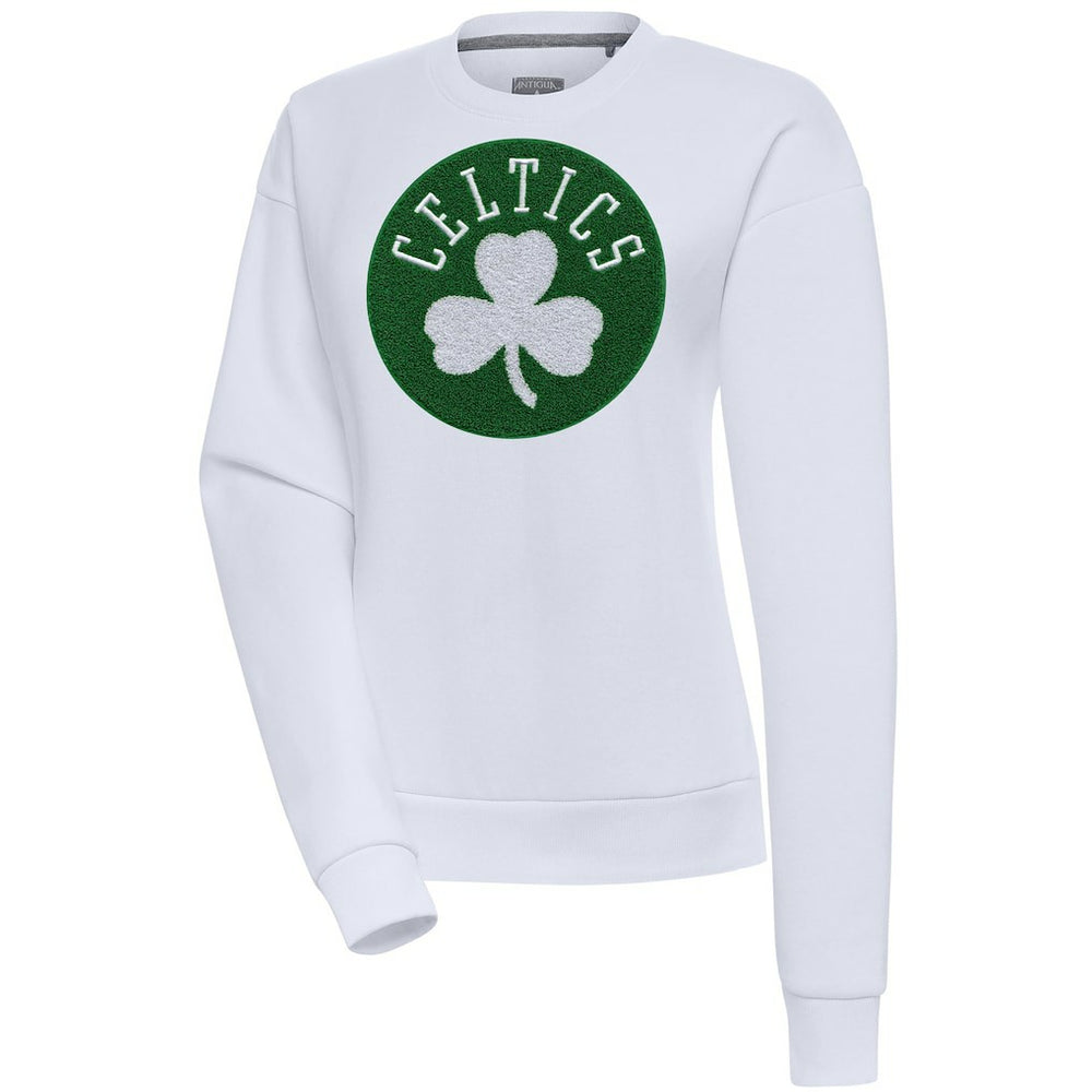 Boston Celtics Antigua Women's Victory Crewneck Pullover Sweatshirt - White discount