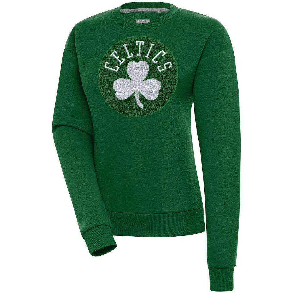 Boston Celtics Antigua Women's Victory Crewneck Pullover Sweatshirt - Hunter Green sale