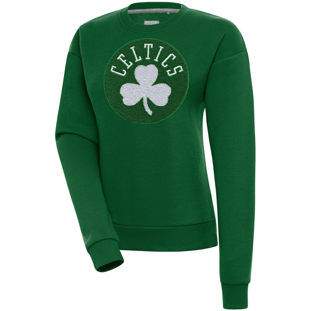 Boston Celtics Antigua Women's Victory Crewneck Pullover Sweatshirt - Hunter Green sale