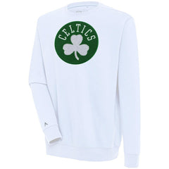 Boston Celtics Antigua Victory Crewneck Pullover Sweatshirt - White discount