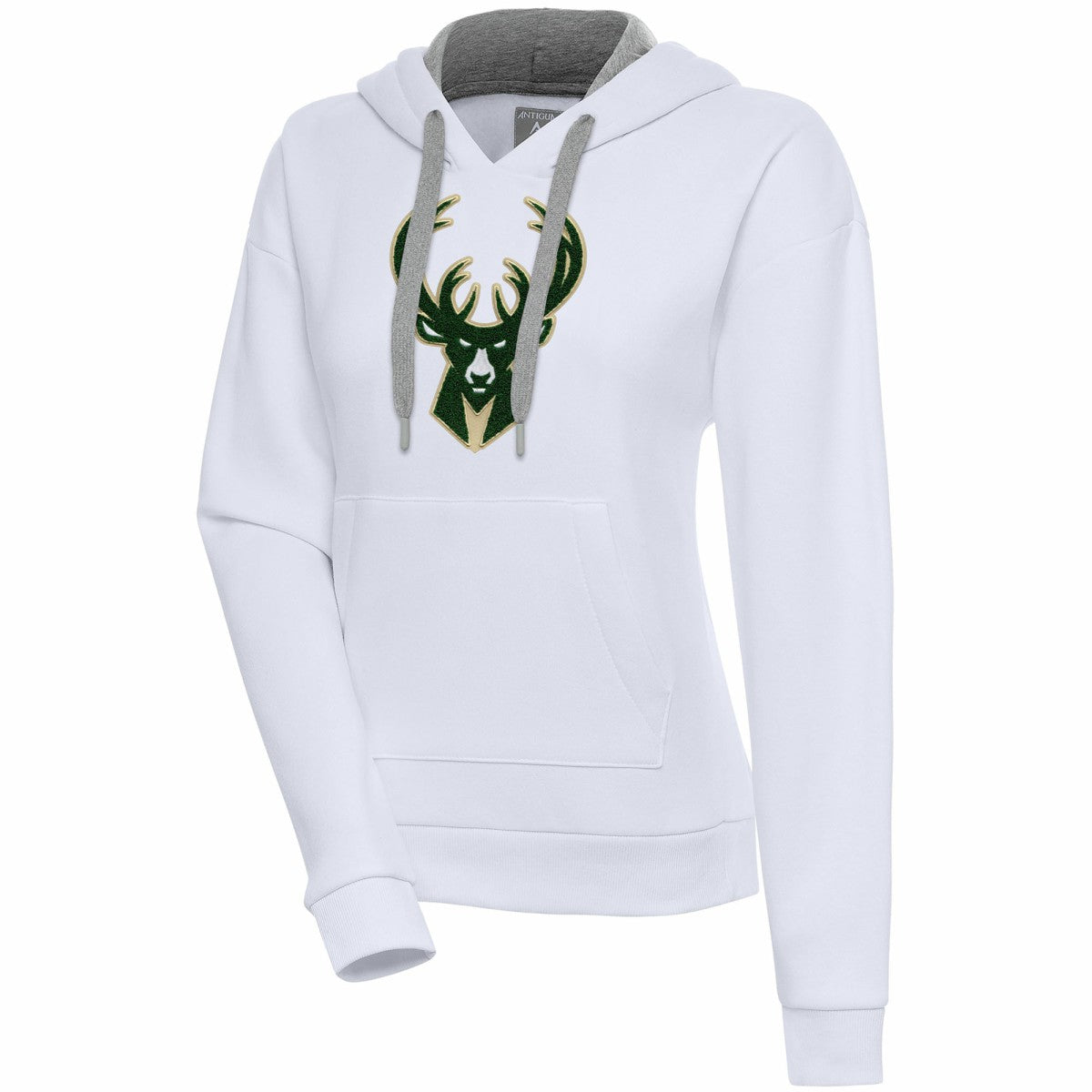 Milwaukee Bucks Antigua Women's Victory Pullover Hoodie - White discount
