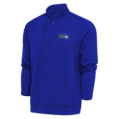 NFL Seattle Seahawks Adult Throwback Logo Generation Quarter-Zip Pullover Top
