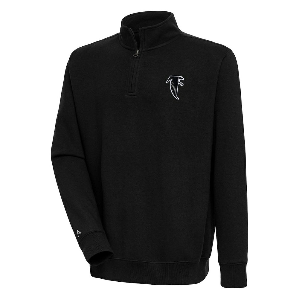 NFL Atlanta Falcons Adult Throwback Logo Victory Quarter-Zip Pullover Top