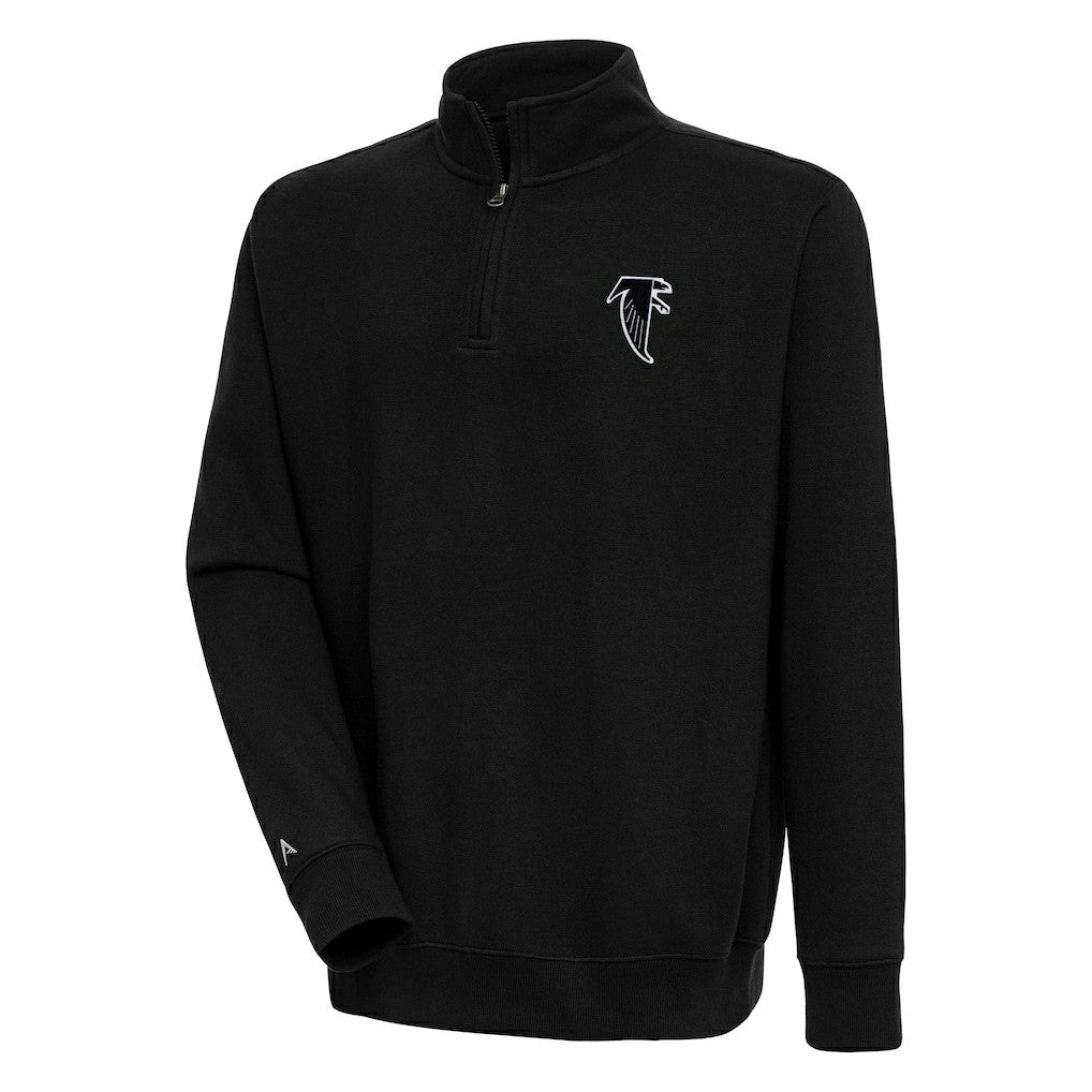 NFL Atlanta Falcons Adult Throwback Logo Victory Quarter-Zip Pullover Top