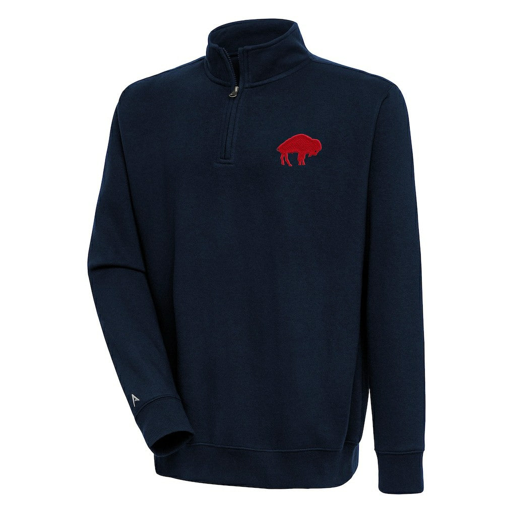 NFL Buffalo Bills Adult Throwback Logo Victory Quarter-Zip Pullover Top