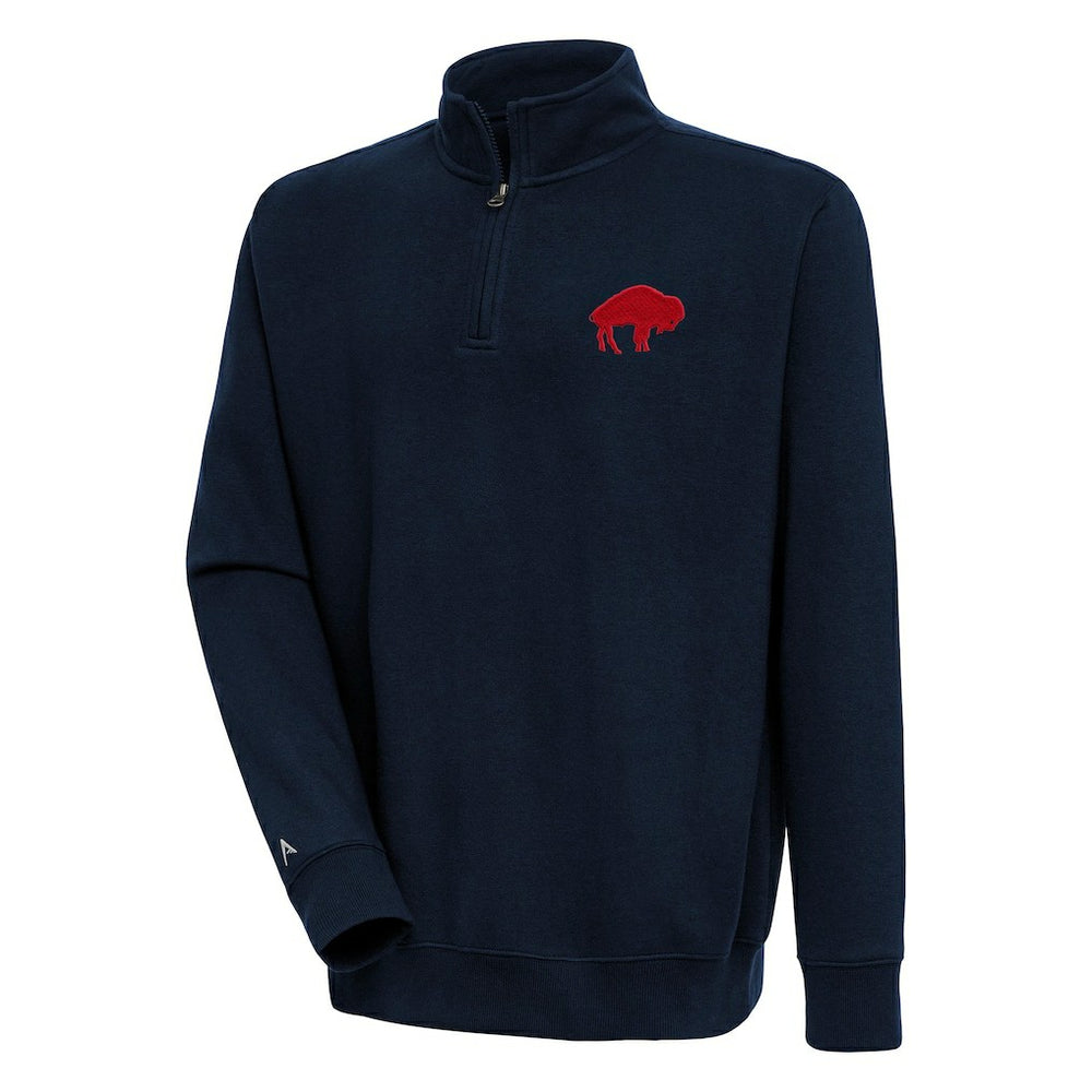 NFL Buffalo Bills Adult Throwback Logo Victory Quarter-Zip Pullover Top