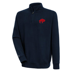 NFL Buffalo Bills Adult Throwback Logo Victory Quarter-Zip Pullover Top