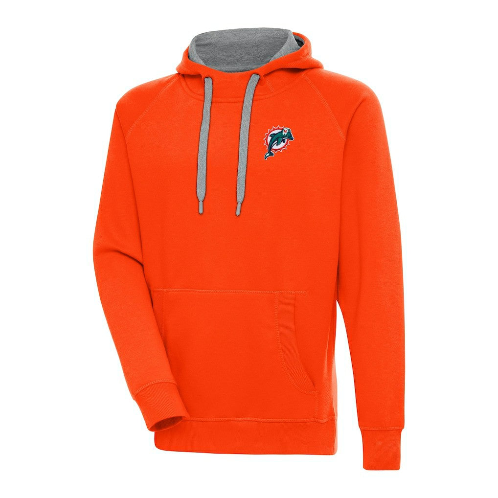 NFL Miami Dolphins Adult Throwback Logo Victory Pullover Hoodie